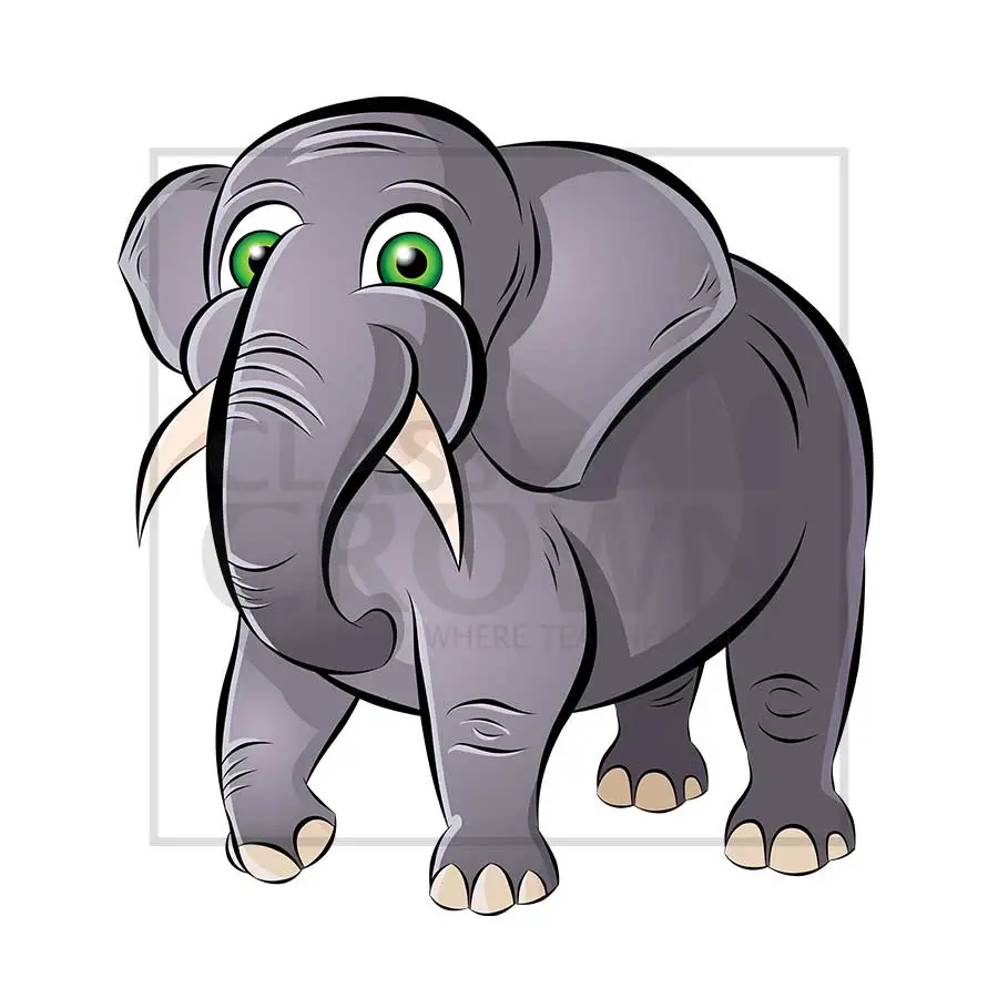 Elephant clipart, Large gray elephant