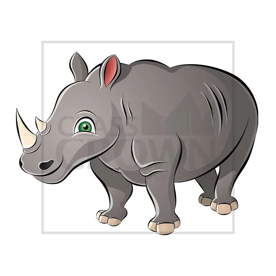 Rhinoceros clipart, Savanna rhino