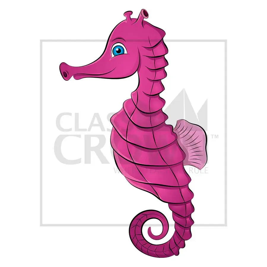 Sea Horse clipart, Purple sea horse