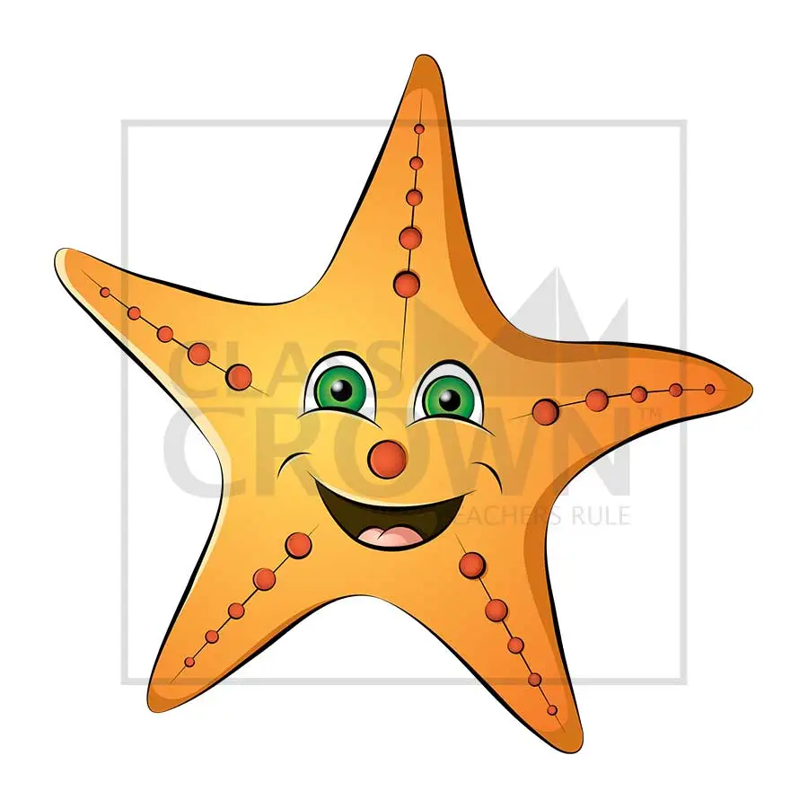 Star Fish clipart, Orange star fish