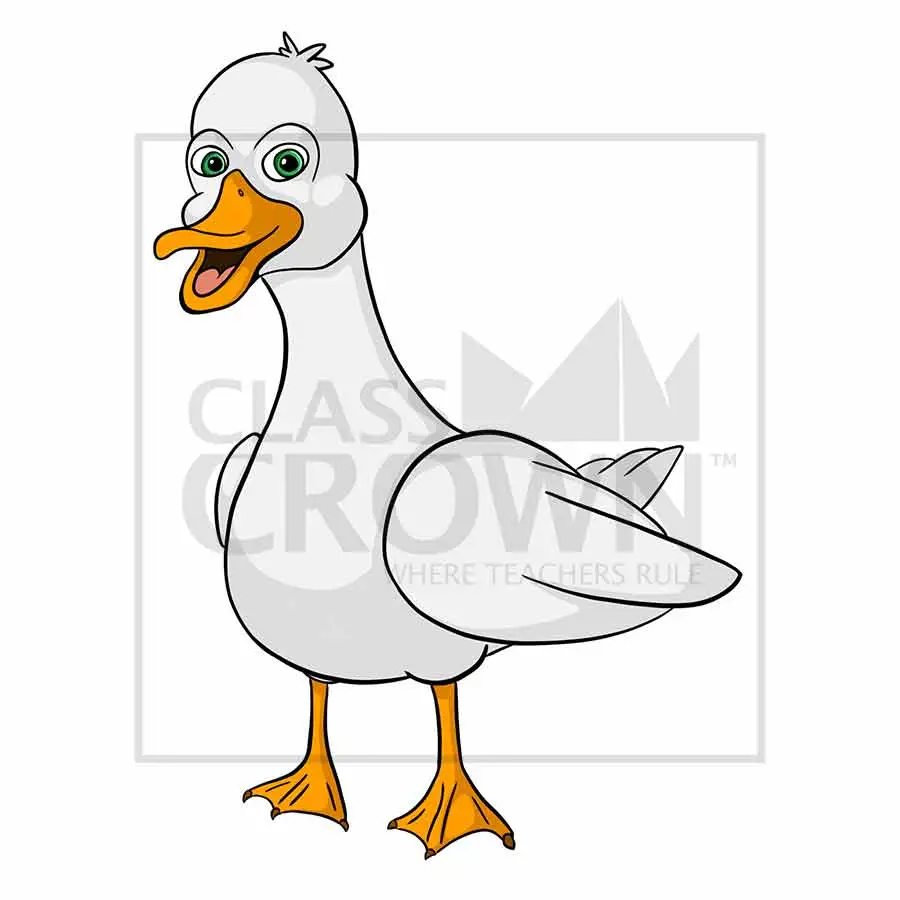 Pekin duck, white duck clipart.