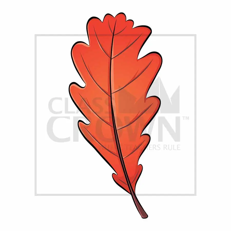 Fall leaf clipart, red