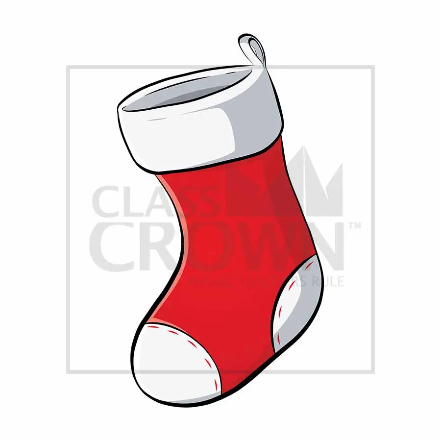 Red and white classic stocking