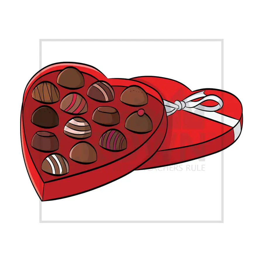 Chocolates in Heart Box clipart