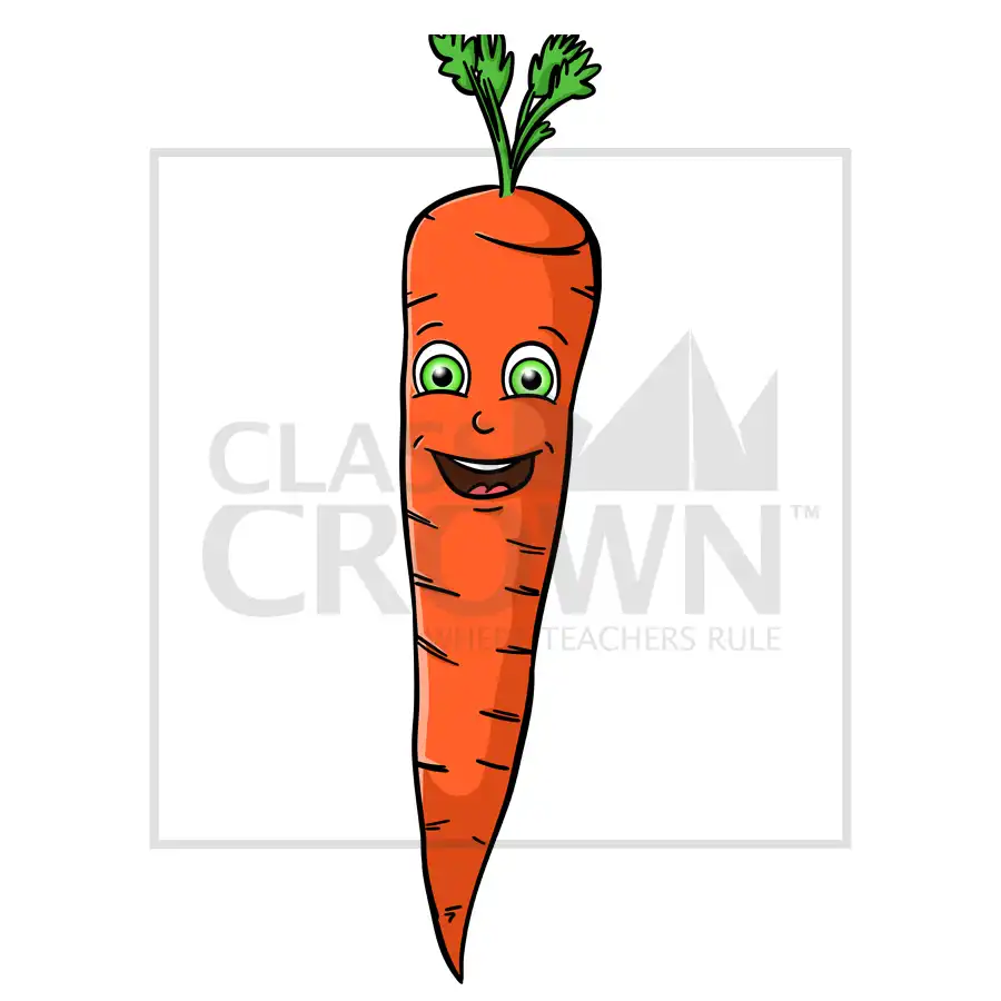 Smiling Carrot clipart