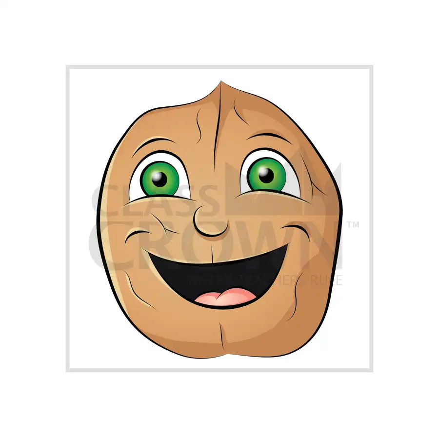 Walnut with a smiling face