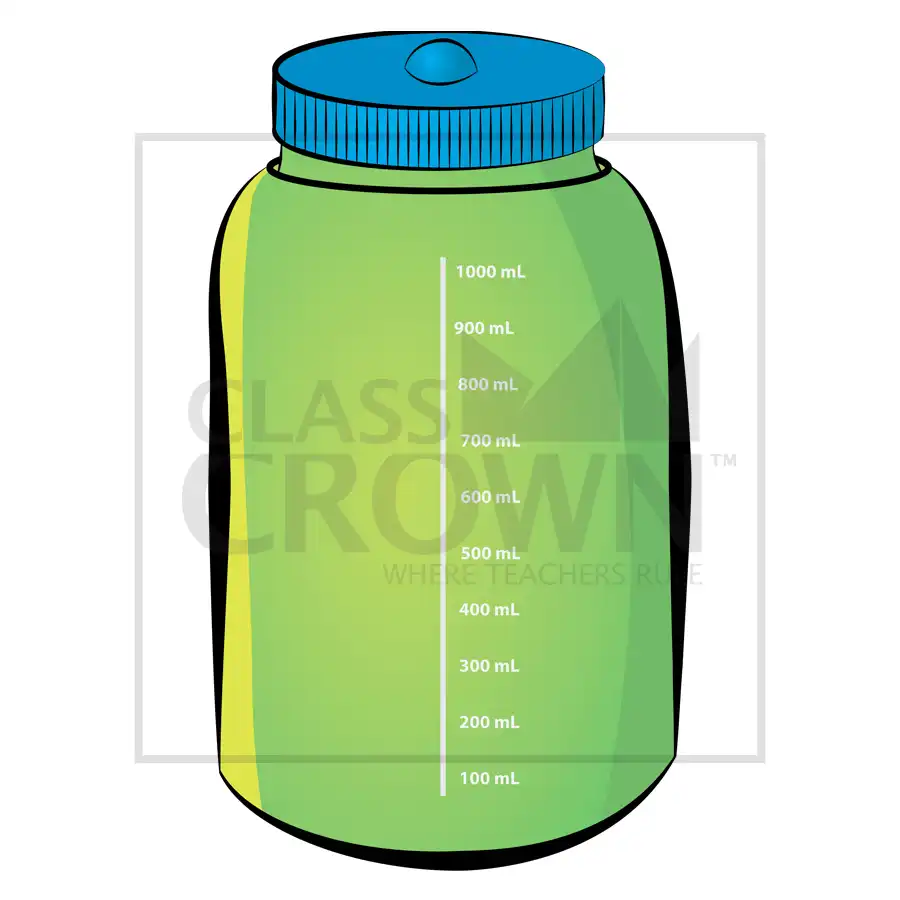 Green Water Bottle clipart