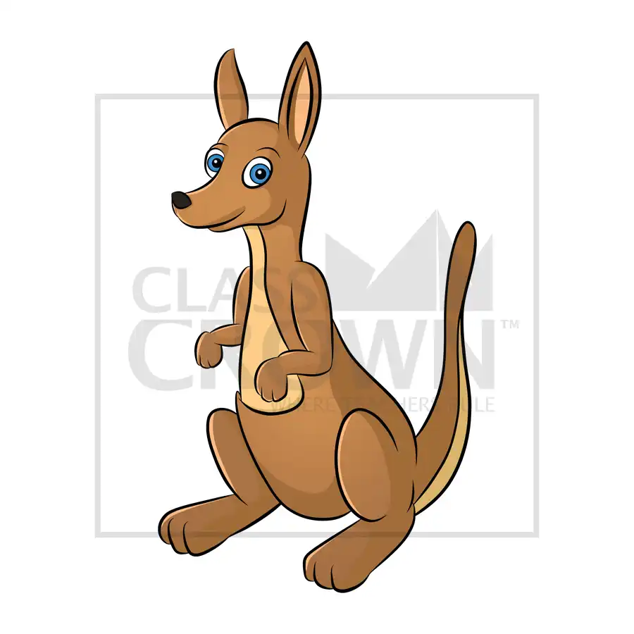 Light brown kangaroo with pouch
