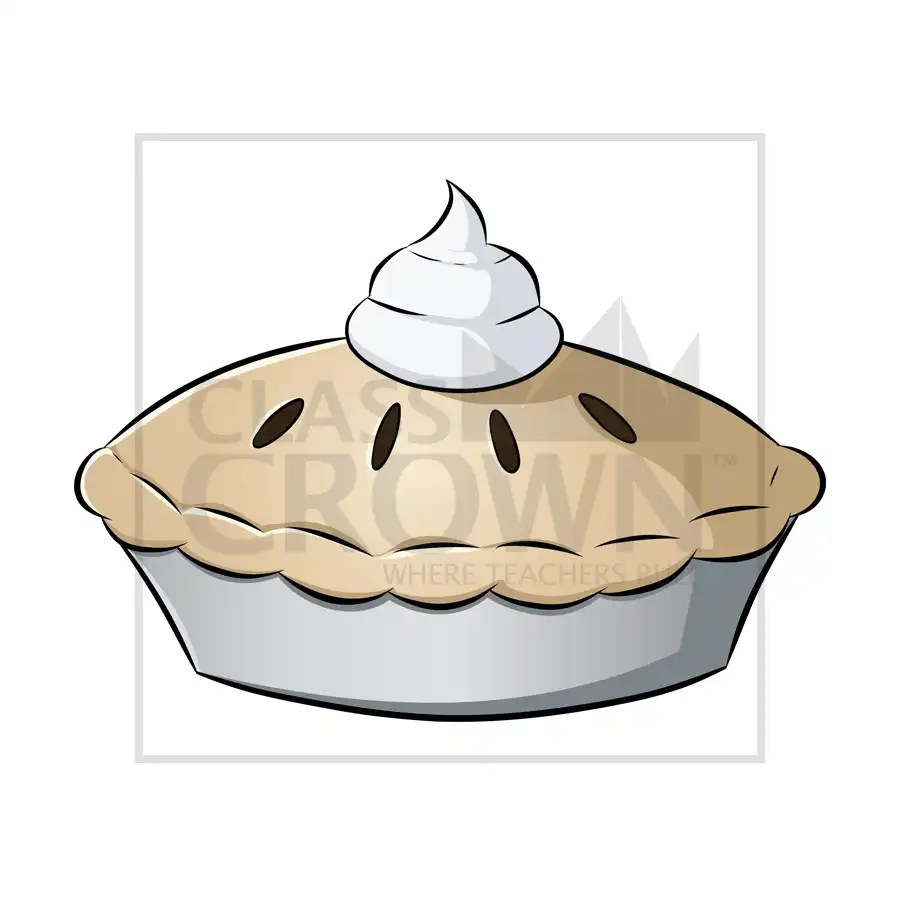 Pie in dish with whipped cream on top