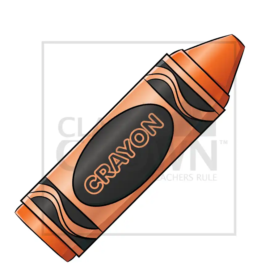 Orange Crayon clipart