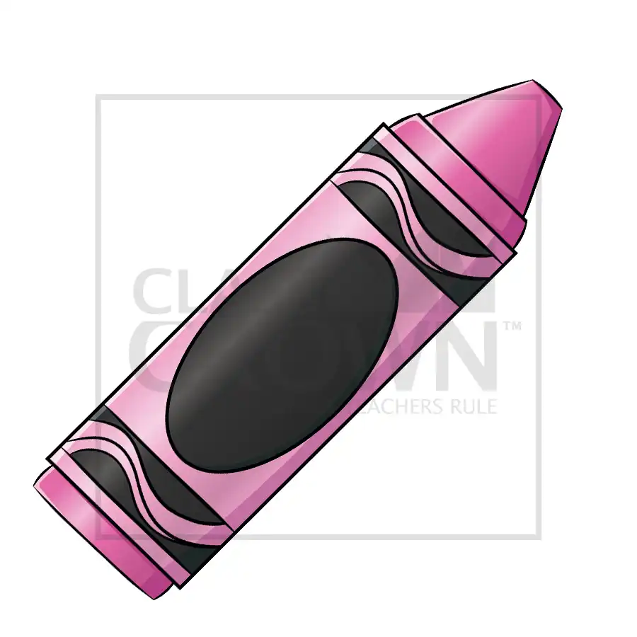 Large pink crayon with space for text