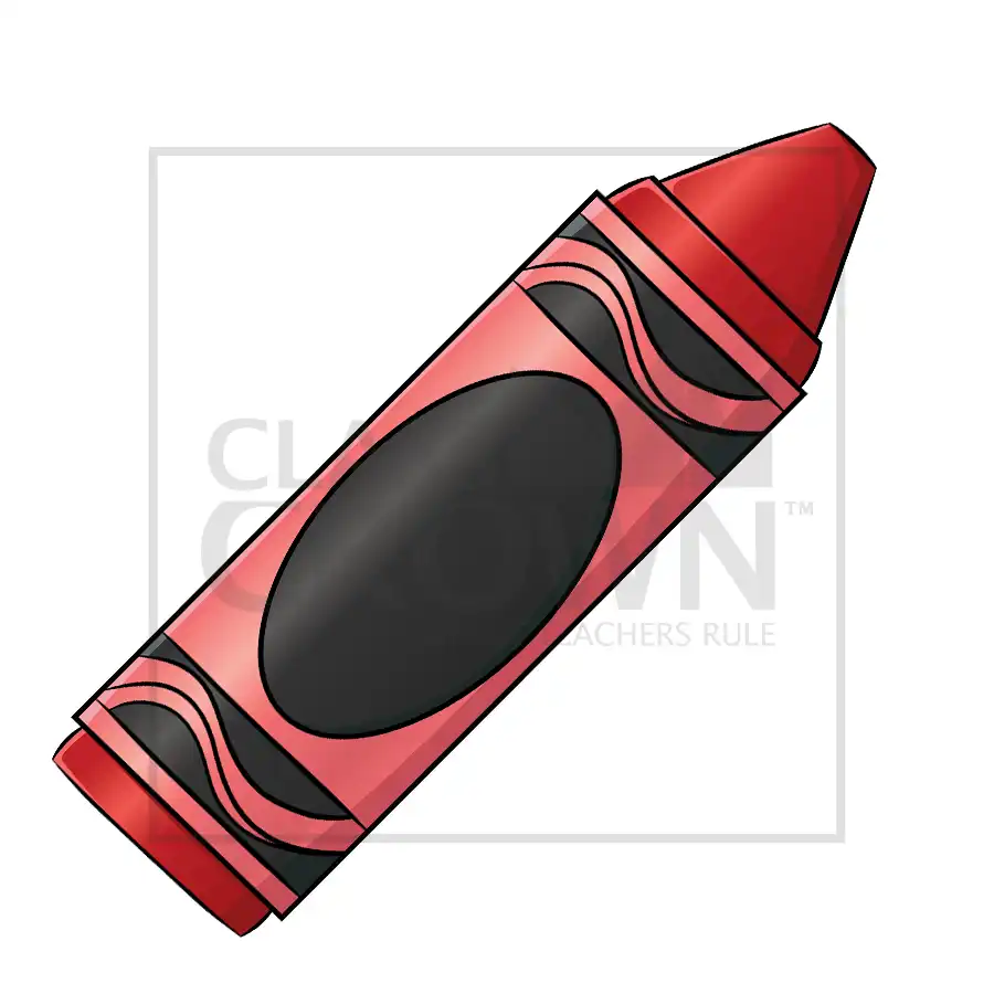 Large red crayon with space for text