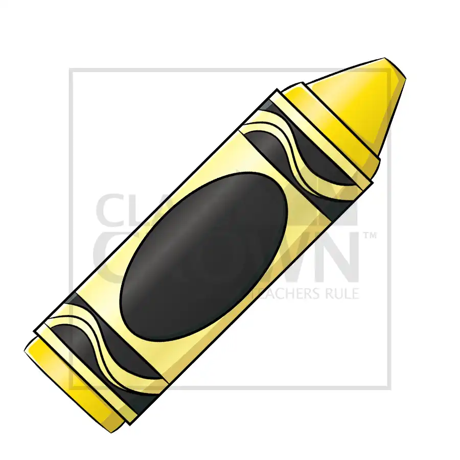 Large yellow crayon with space for text