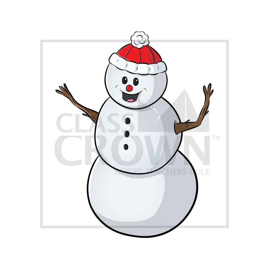 Snowman with red nose