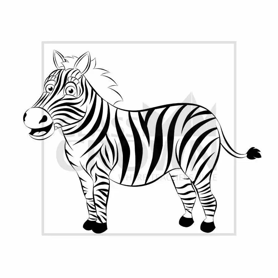 Zebra clipart, Zebra with black stripes