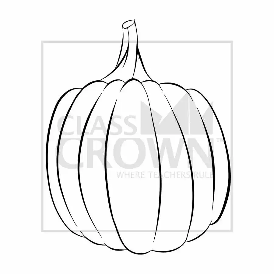 Pumpkin clipart, orange, large, and classic shaped