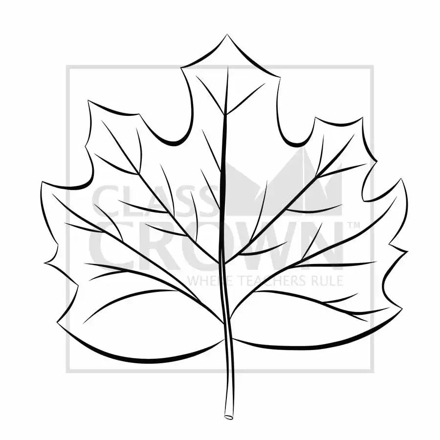 Fall leaf clipart, brown large
