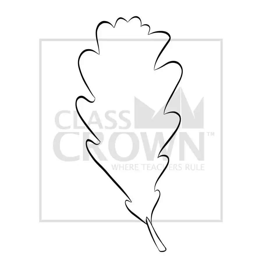 Fall leaf clipart, red, blank