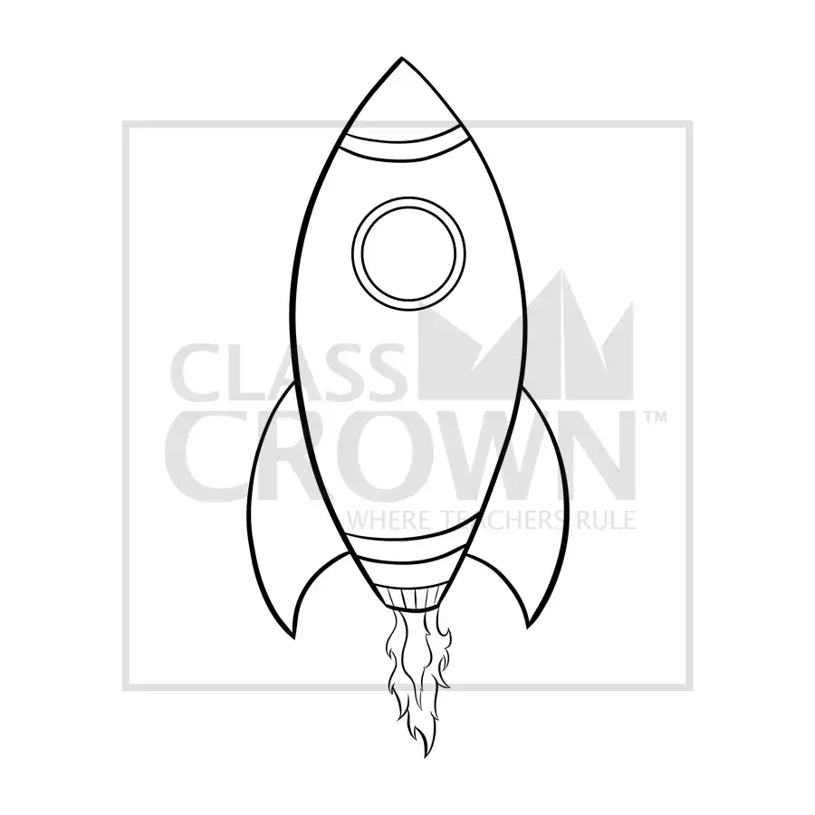 Cartoon shaped rocket ship