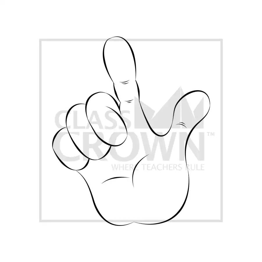 Hand with pointing index finger