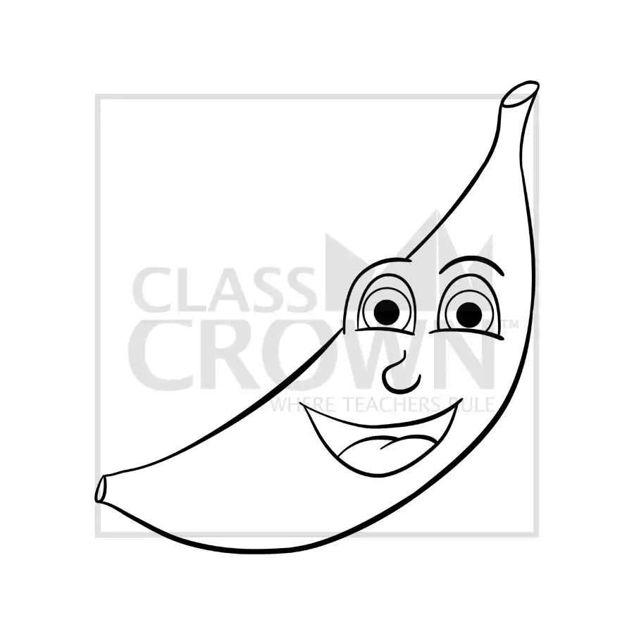 Banana fruite with a smiling face