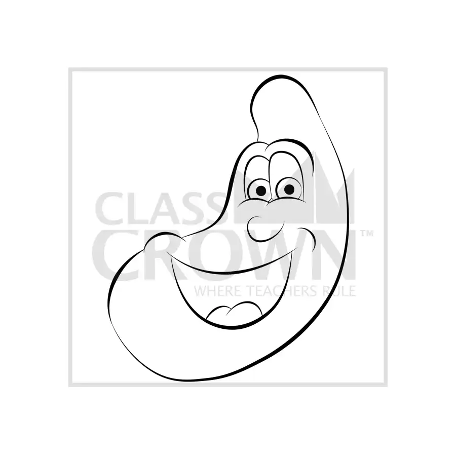 Cashew nut with smiling face