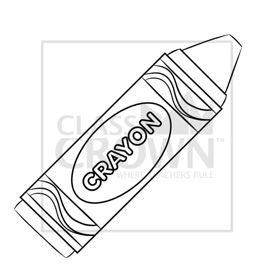 Large brown crayon with space for text