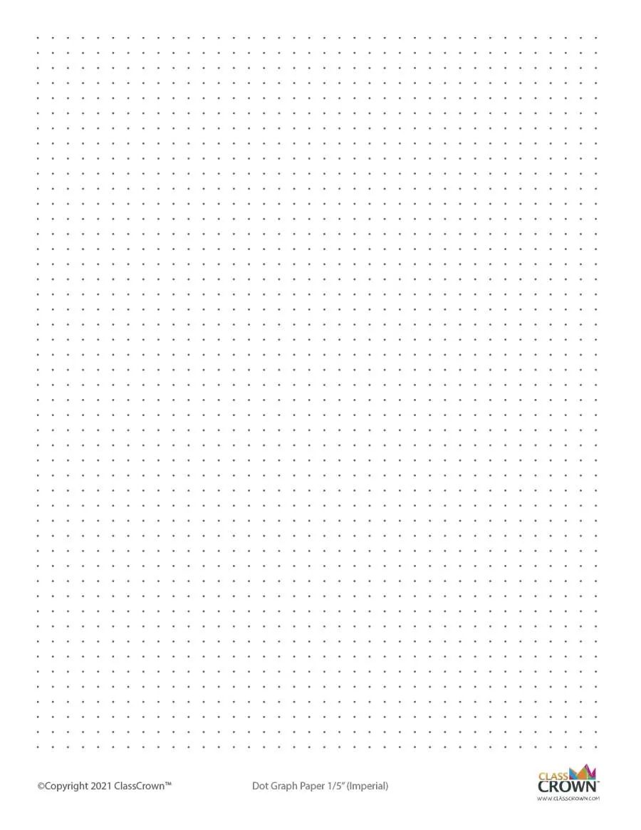 /Dot Graph Paper: Fifth Inch