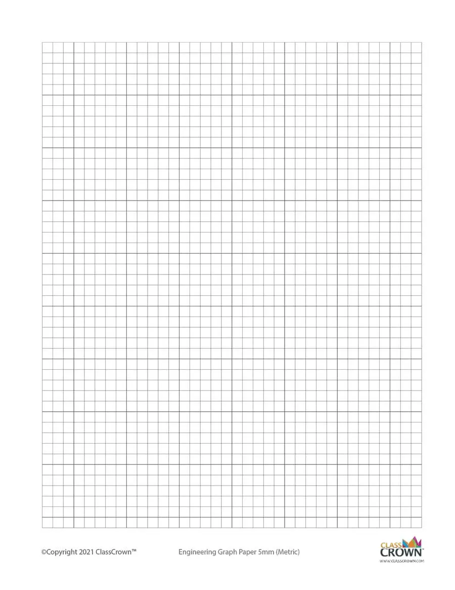 5 mm engineering graph paper.