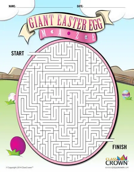 Easter maze, egg.