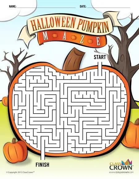 Halloween maze, pumpkin.