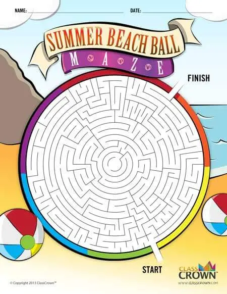 Summer maze, beachball.