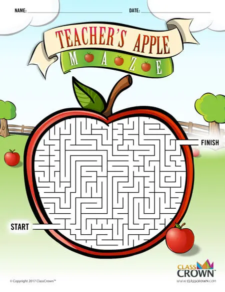 Teacher's apple maze.