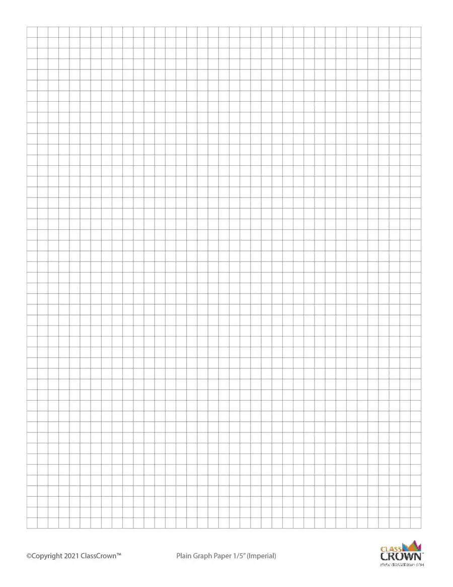 Fifth inch graph paper.