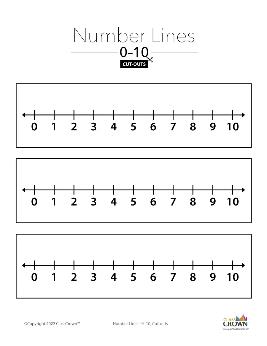 /Number Line to 10: Cut-out