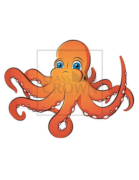 Octopus clip art sample image.