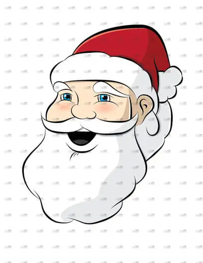 Santa Clause clip art sample image.